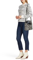 Thumbnail for your product : STAUD Mini Shirley Zebra-Stripe Leather Tote