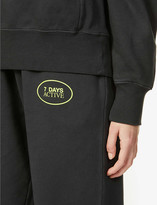 Thumbnail for your product : 7 DAYS ACTIVE Monday logo-print cotton-jersey jogging bottoms