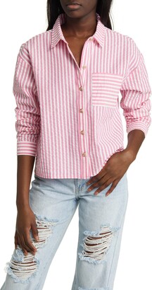 BP Stripe Cotton Blend Seersucker Shirt