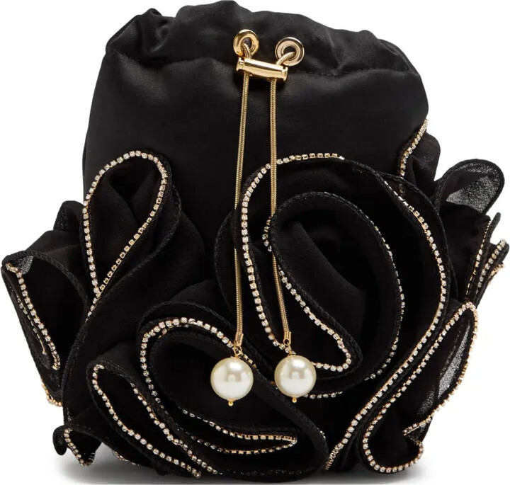 Rosantica Ruffles crystal-embellished satchel bag