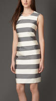 Thumbnail for your product : Burberry Striped Silk Blend Dress