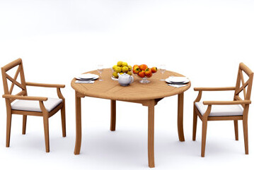 Rosalind Wheeler 7 Pcs Grade-A Teak Wood Dining Set: 60\