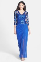 Thumbnail for your product : Tadashi Shoji Sequin Bodice Tulle Gown