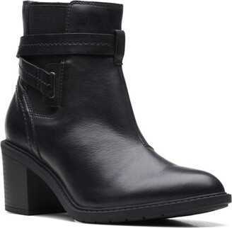clarks mid calf leather boots