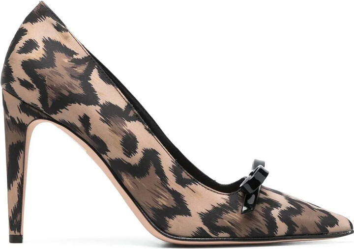 Red(V) Sandie leopard-print pumps