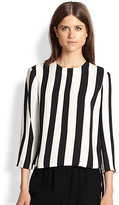 Thumbnail for your product : A.L.C. Reynolds Silk Striped Top