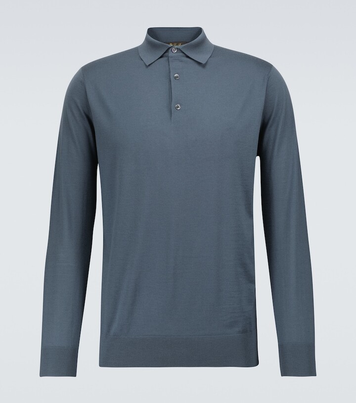 Loro Piana Ml long-sleeved wool polo shirt