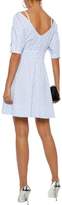 Thumbnail for your product : Derek Lam 10 Crosby Embroidered Pinstriped Cotton-poplin Mini Dress