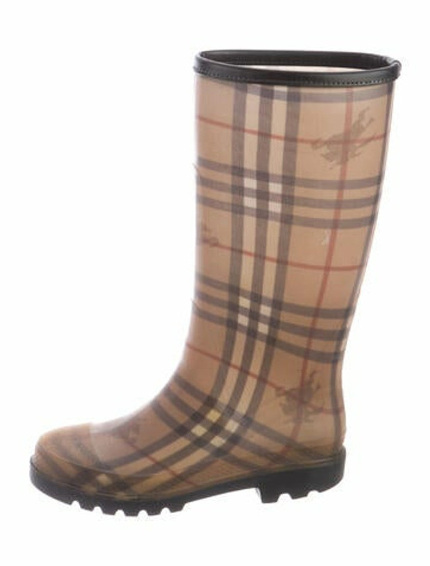 burberry rain boots black