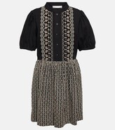 Thumbnail for your product : See by Chloe Floral embroidered cotton minidress