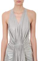 Thumbnail for your product : Rick Owens Lilies Silver Halterneck Waterfall Front Gown Dress