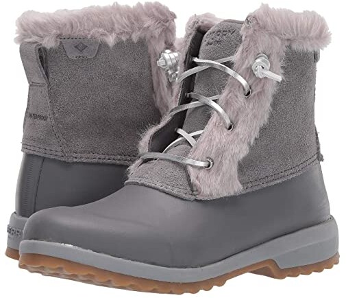 grey sperry boots