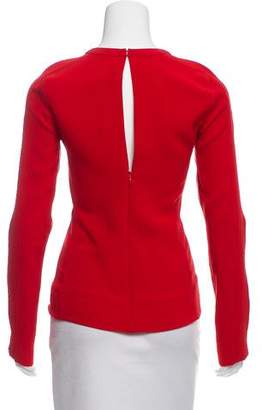 Reed Krakoff Long Sleeve Inset-Accented Top