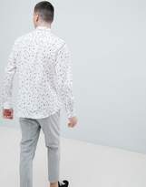 Thumbnail for your product : Selected Slim Fit Shirt With All Over Dot Print