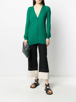 Thumbnail for your product : Plan C deep V-neck knitted cardigan