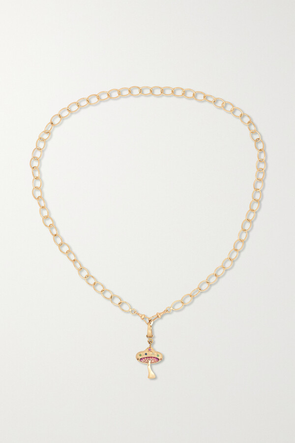 MARIE LICHTENBERG Rosa Coco 14-karat gold necklace