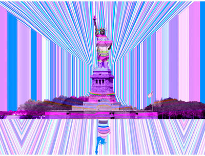 Made & Curated Statue of Liberty, Nyc, Summer by Batya Kuncman - Graphic Art