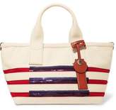Marc By Marc Jacobs Small Embellished Striped Cotton Tote