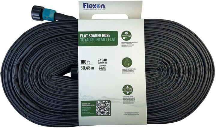 Flexon 3/8 in. Dia. x 100 ft. Flat Fabric Soaker Hose