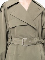 Thumbnail for your product : LVIR Belted Long-Sleeved Trench Coat