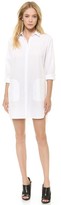 Thumbnail for your product : Alexander Wang T by Cotton Poplin Long Sleeve Shirtdress