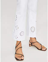 Thumbnail for your product : Paige Colette high-rise floral-cutout flared jeans