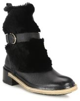 Thumbnail for your product : Ferragamo Furio Leather & Shearling Booties