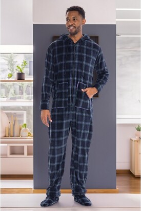 Meh Mens Grey Plaid Pajama Set Fleece Pajama Set, Pjs, Mens Pjs