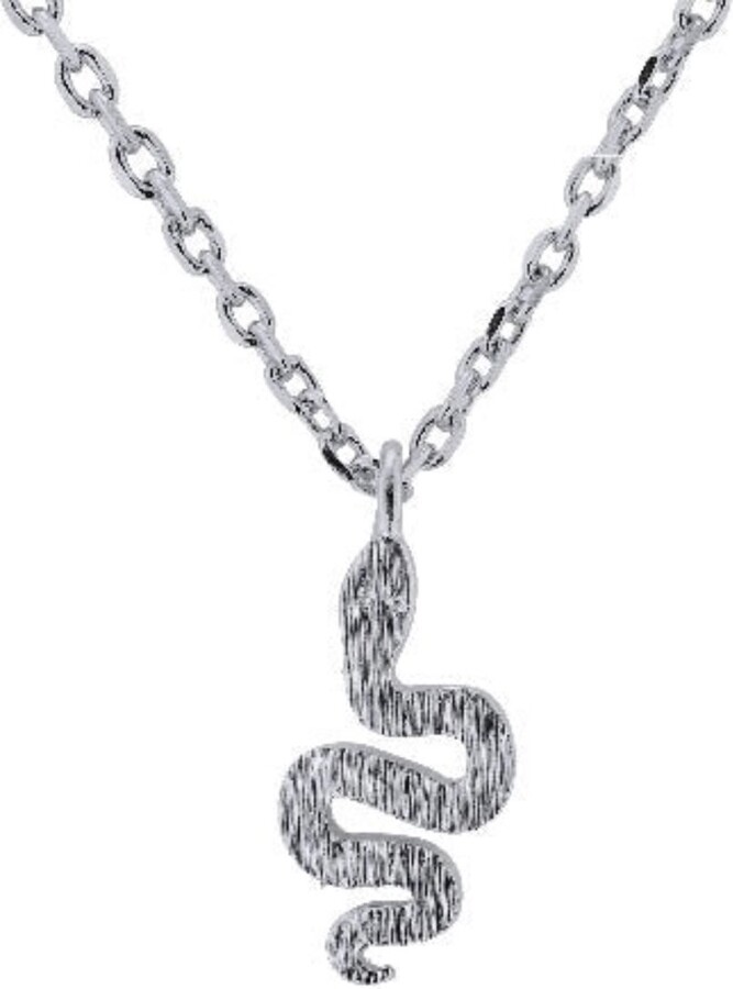 Bermuda Watch Company Annie Apple Rio Sterling Silver Winding Snake Charm Pendant Necklace