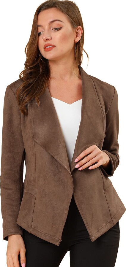 suede womens blazer