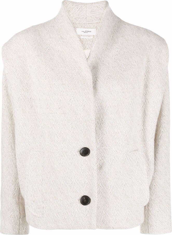 Etoile Isabel Marant Drogo herringbone knitted jacket - ShopStyle