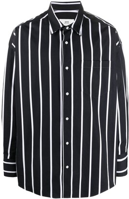 AMI Paris Striped Chest Pocket Shirt