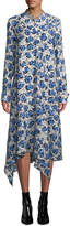 Thumbnail for your product : Christian Wijnants Domi Long-Sleeve Floral Handkerchief Shirtdress