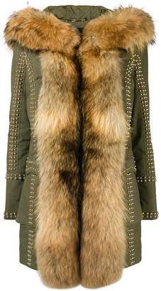 Philipp Plein fur trimmed coat