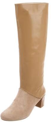 Schumacher Leather Knee-High Boots w/ Tags Brown Leather Knee-High Boots w/ Tags