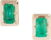 Thumbnail for your product : Anzie Dew Drop Melia Carré Emerald Stud Earrings
