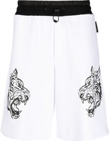 Thumbnail for your product : Plein Sport Tiger-Print Track Shorts