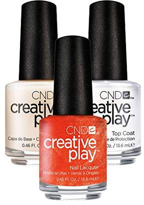 CND Creative Play Orange You Curious No. 421 13.5 ml with Creative Play 13.5 ml Base Coat and Top Coat 13.5 ml Pack of 1 x 0.041 L