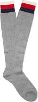 Thumbnail for your product : Gucci Striped Logo-Jacquard Cotton-Blend Socks