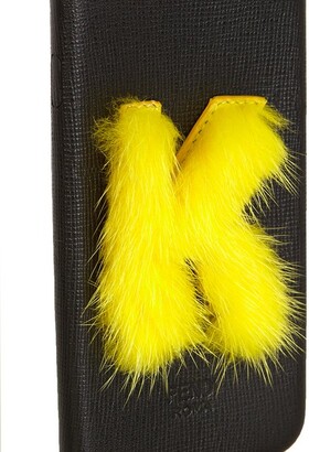Fendi Leather Iphone® 6 Case - Black Yellow