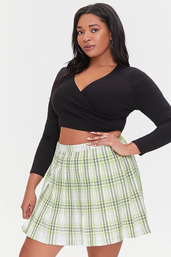 Forever 21 Plus Size Pleated Plaid Mini Skirt - ShopStyle