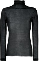 Thumbnail for your product : Ann Demeulemeester Sheer Roll-Neck Jumper