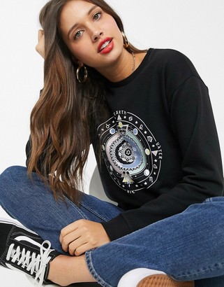 ASOS DESIGN sweatshirt with astrology print