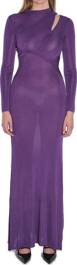 Self-Portrait Cut-Out Detailed Knitted Maxi Dress