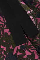 Thumbnail for your product : Erdem Rian Grosgrain-trimmed Metallic Floral-jacquard Midi Dress