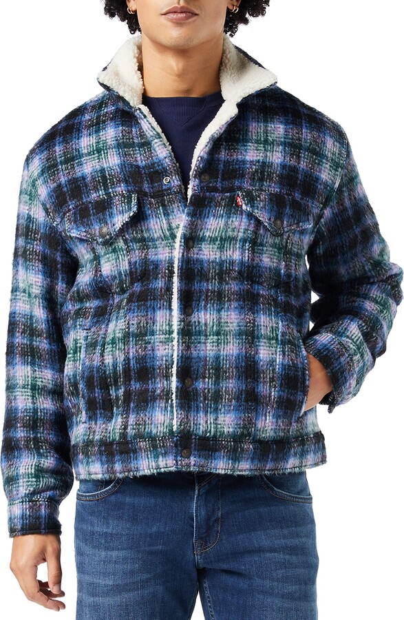 Levi's Men's Vintage Fit Sherpa Trucker Jacket Jack Ponderosa Pine