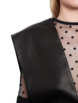 Thumbnail for your product : Ungaro Nappa Leather & Tulle Top