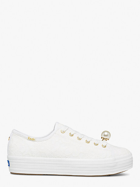 white eyelet keds