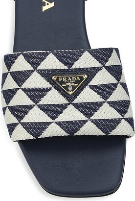 Prada Jacquard Logo Slides - ShopStyle