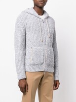 Thumbnail for your product : Eleventy Zip-Up Hooded Cardigan